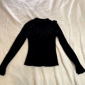 AMAZON RIBBED RUFFLE TOP⚡️